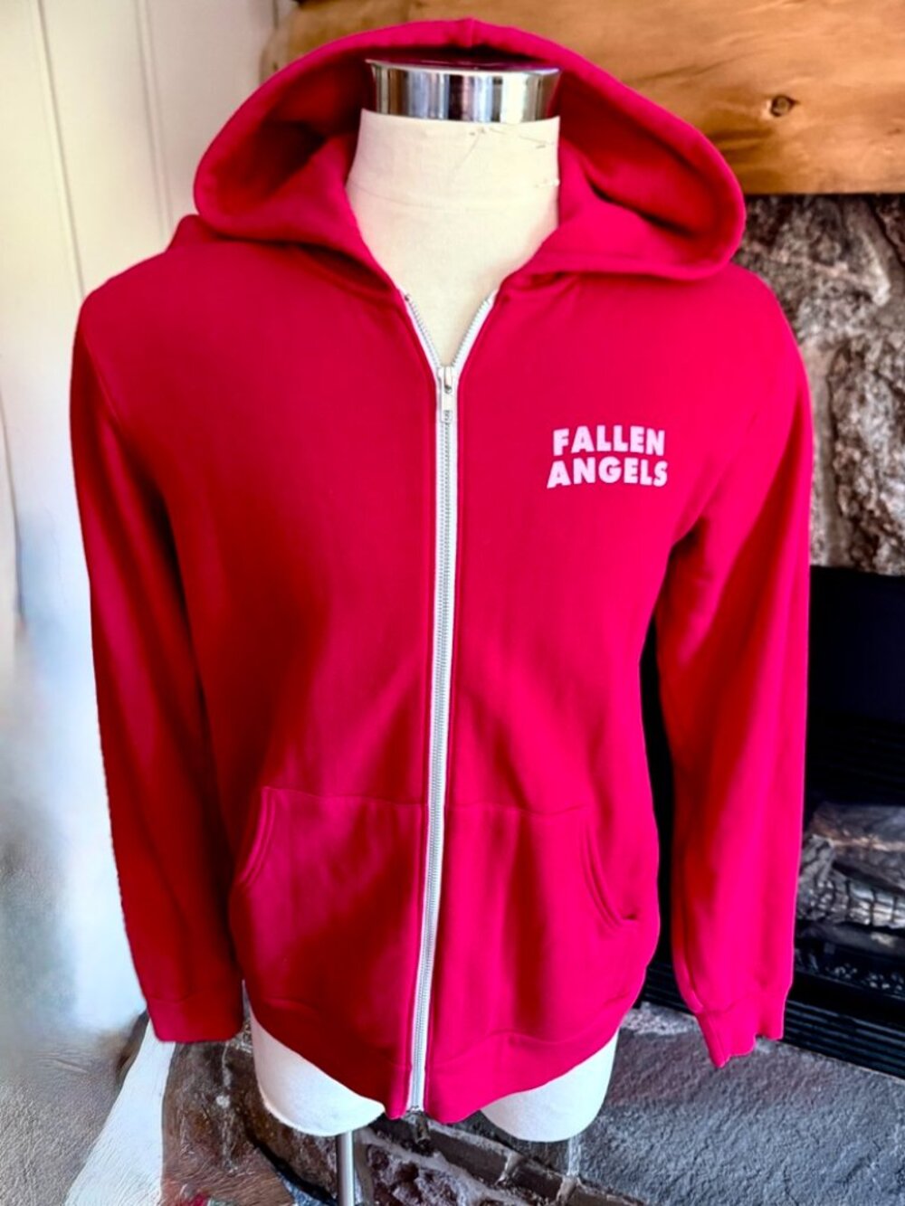 Roundabout Theatre Company Fallen Angels Zip Hoodie Broadway Promo Red Unisex